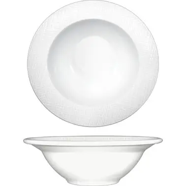 International Heavy Tableware Dresden Porcelain Grapefruit Bowl (10.5oz), Bright Cream, Quantity: 24 pieces, DR-10 Interna...