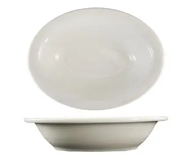 International Heavy Tableware Valencia Stoneware Serving Bowl (44oz), American Pure White (Ivory, Eggshell, Cream), Quanti...