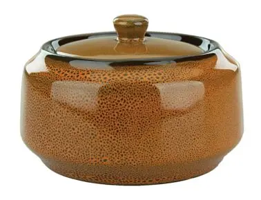 International High-Performance Tableware Luna Stoneware Terracotta Sugar Bowl lid (13oz), Terracotta Black Trim and Speckl...