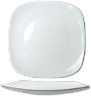 International Hi-Vis Tableware Quad Porcelain Matte Black Square Plate 6", Black Matte, Quantity: 36 pieces, QP-6-MB ...