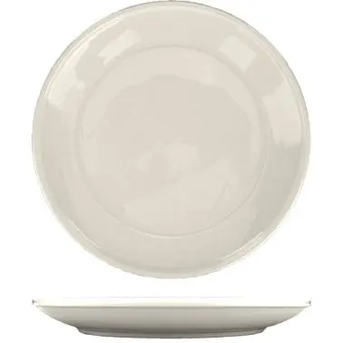 International Impact-Resistant Tableware DineEZ Roma Stoneware Health Maintenance Plate 9", American Cream (Ivory, Eg...