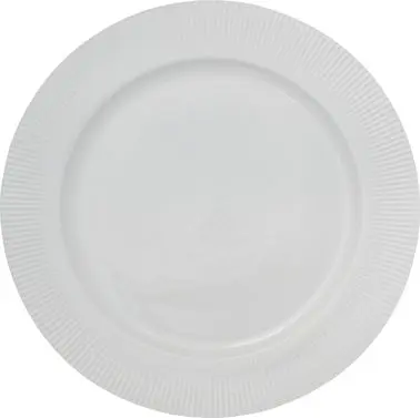 International Industrial Tableware Sunburst Porcelain 1-1/2" Regular Rim Plate 10-1/2", Bright White, Quantity: ...