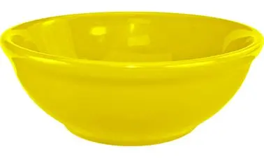 International Industrial-Strength Tableware Cancun Stoneware Canary Yellow Nappie/Oatmeal Bowl (13oz), Yellow, Quantity: 3...