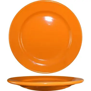 International Jumbo Tableware Cancun Stoneware Burnt Orange WR Plate 6-5/8", Orange, Quantity: 36 pieces, CA-6-O Inte...