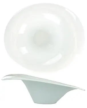 International King-Size Tableware Vale Porcelain Salad/Pasta Bowl (12oz), Bright White, Quantity: 6 pieces, VL-120 Interna...