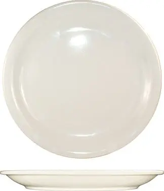 International King-Size Tableware Valencia Stoneware Plate 11", American White (Ivory, Eggshell, Cream), Quantity: 12...