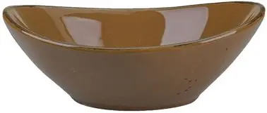 International Knurled Tableware Savannah Stoneware Terracotta Bowl (24oz), Terracotta Black Trim and Speckles, Quantity: 1...