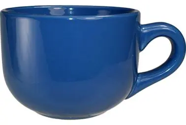 International Large Tableware Cancun Stoneware Light Blue Latte Cup (14oz), Light Blue, Quantity: 24 pieces, 822-06 Intern...