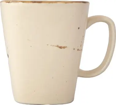 International Maximum-Strength Tableware Savannah Stoneware Khaki Cup (12oz), Khaki Brown Trim and Speckles, Quantity: 12 ...