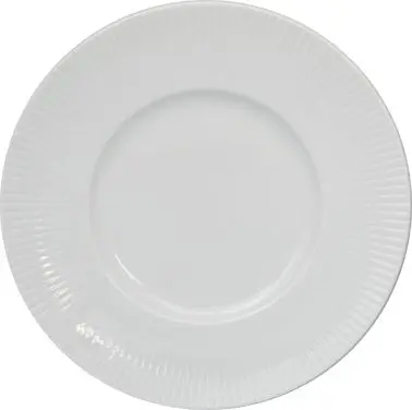 International Multi-Purpose Tableware Sunburst Porcelain 1-1/4" Wide Rim Plate 6-1/2", Bright White, Quantity: 3...