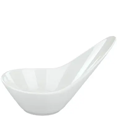 International Neon Tableware Dover Porcelain Slanted Oval Bowl (10oz), European Snow White (Off White), Quantity: 12 piece...