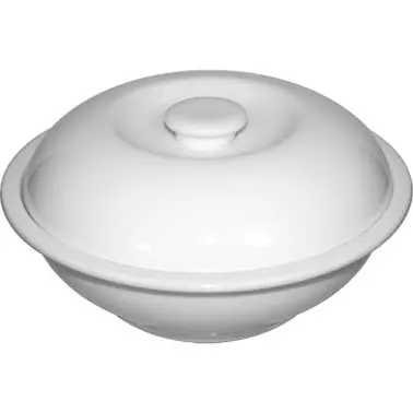 International Non-Toxic Tableware Pacific Porcelain Bowl Lid (30oz), Bright White, Quantity: 12 pieces, MD-103 Internation...