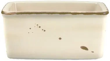 International Non-Toxic Tableware Savannah Stoneware Khaki Sugar Packet Holder, Khaki Brown Trim and Speckles, Quantity: 1...