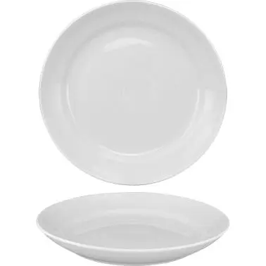 International Oversized Tableware Bristol Porcelain Stadium Pasta Bowl 9" (28oz), Bright White, Quantity: 12 pieces, ...