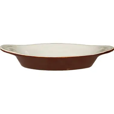 International Performance Tableware Bakeware Stoneware Rarebit (15oz), American White /Brown out, Quantity: 36 pieces, WRO...