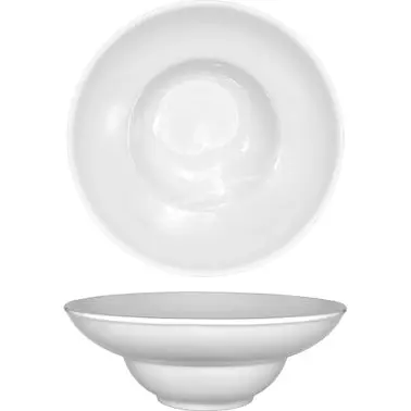 International Powerful Tableware Pacific Porcelain Tulip Bowl (60oz), Bright White, Quantity: 12 pieces, FAW-9 Internation...