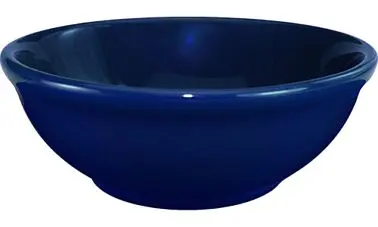 International Professional-Grade Tableware Cancun Stoneware Cobalt Sky Blue Nappie/Oatmeal Bowl (13oz), Cobalt Blue, Quant...