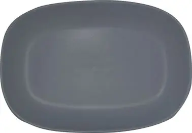 International Professional-Grade Tableware Strata Stoneware Two Tone Grey/Sand Platter 8-5/8", Two Tone Nevada Grey a...