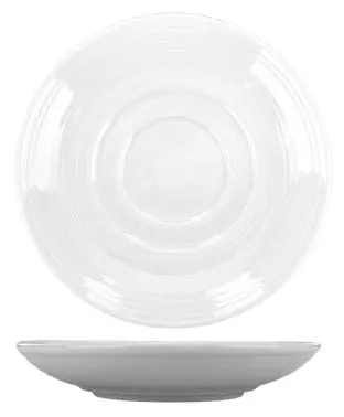 International Protected Tableware Marzano Porcelain Saucer Double Well 6", Bright White, Quantity: 36 pieces, MZ-2 In...