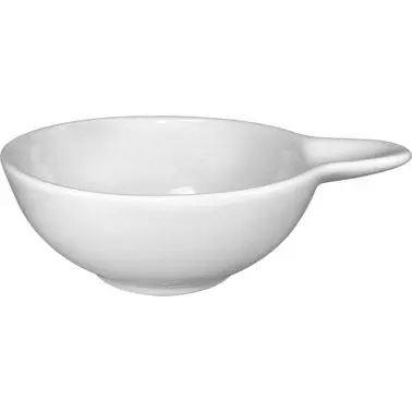 International Protected Tableware Porcelain Sampling Bowl handle (3.5oz), Bright White, Quantity: 24 pieces, FA-403 Intern...