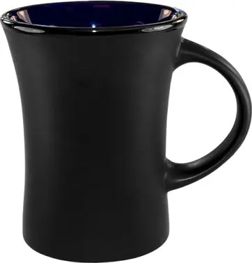 International Quality Tableware Hilo Venturi Stoneware Mug (9.5oz), Cobalt Blue /Black Matte out, Quantity: 12 pieces, 835...