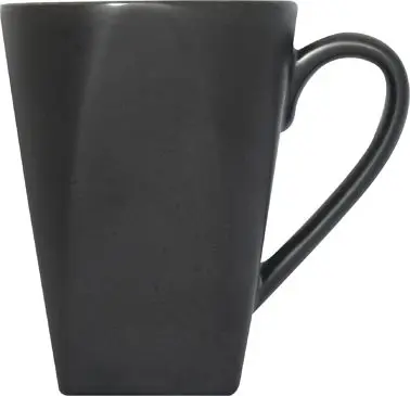 International Quick-Connect Tableware Alloy Stoneware Carbon Jet Black Mug (9oz), Carbon Black Reactive Glaze, Quantity: 1...