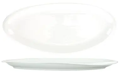 International Recyclable Tableware Vale Porcelain Platter 11" x 5", Bright Snow White, Quantity: 12 pieces, VL-1...