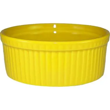 International Reliable Tableware Cancun Bakeware Stoneware Lemon Fluted Ramekin (8oz), Yellow, Quantity: 36 pieces, RAMF-1...