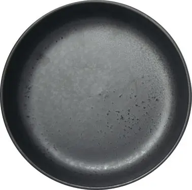 International Robust Tableware Alloy Stoneware Carbon Black Deep Bowl (50oz), Carbon Black Reactive Glaze, Quantity: 12 pi...
