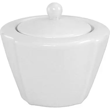 International Rugged Tableware Rhapsody Porcelain Sugar Bowl lid (10oz), Bright White, Quantity: 12 pieces, RA-61 Internat...