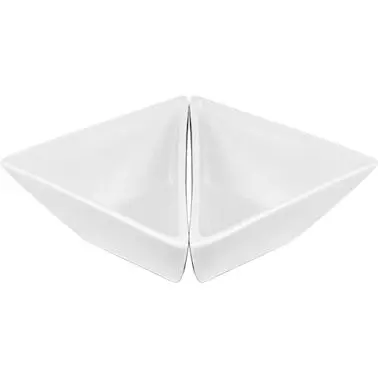 International Scratch-Resistant Tableware Porcelain Triangular Bowl (10oz), Bright White, Quantity: 12 pieces, FA-108 Inte...