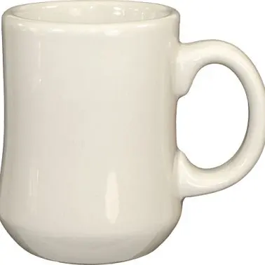 International Small Tableware Roma Stoneware Princess Mug (8oz), American White (Ivory, Eggshell, Cream), Quantity: 36 pie...