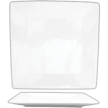 International Snap-On Tableware Slope Porcelain Square Plate 5", Bright White, Quantity: 36 pieces, SP-5 Internationa...