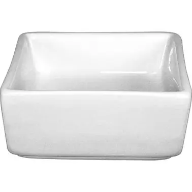 International Solid Tableware Porcelain Square Stackable Ramekin (1.5oz), Bright Cream, Quantity: 36 pieces, FA-435 Intern...