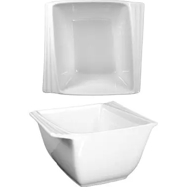 International Superior Tableware Pacific Porcelain Square Bowl (26oz), Bright Off-White, Quantity: 12 pieces, PC-24 Intern...