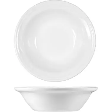 International Tableware Amsterdam Porcelain Grapefruit Bowl (9oz), Bright Snow White, Quantity: 12 pieces, AM-10