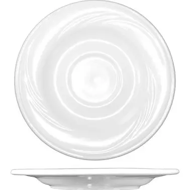International Tableware Amsterdam Porcelain Saucer 5-3/4", Bright Snow White, Quantity: 36 pieces, AM-2