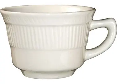 International Tableware Athena Stoneware Low Cup (7oz), American White (Ivory, Eggshell, Cream), Quantity: 36 pieces, AT-1