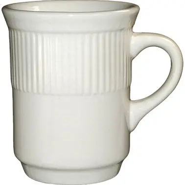 International Tableware Athena Stoneware Toledo Mug (8.5oz), American Off-White (Ivory, Eggshell, Cream), Quantity: 36 pie...