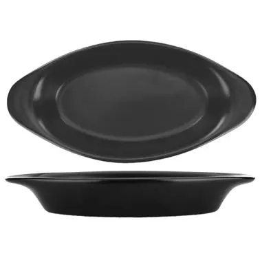International Tableware Bakeware Stoneware Coal Onyx Rarebit (8oz), Black, Quantity: 12 pieces, WRO-8-BC