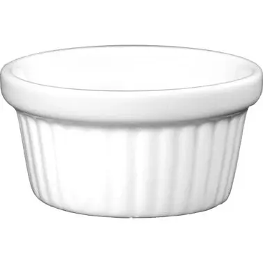 International Tableware Bakeware Stoneware Fluted Ramekin (2.75oz), European Off-White (Off White), Quantity: 48 pieces, R...