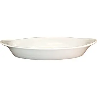 International Tableware Bakeware Stoneware Rarebit (12oz), American White, 10" L x 5-3/8" W x 1-1/2" H, Qua...
