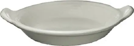 International Tableware Bakeware Stoneware Shirred Egg/ Au Gratin (10oz), American White, 7-1/4"L x 6-3/4"W x 1-...