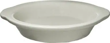International Tableware Bakeware Stoneware Shirred Egg/ Au Gratin (10oz), American Snow White, 8"L x 6-3/8"D x 1...
