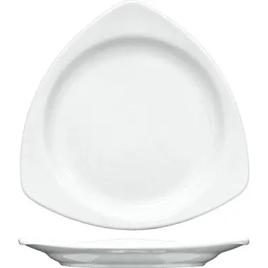 International Tableware Brighton Porcelain Triangular Pate 7-1/4", European White (Off White), Quantity: 36 pieces, T...