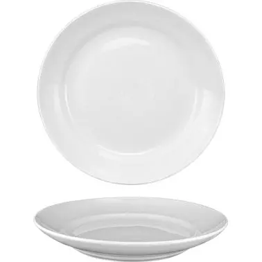 International Tableware Bristol Porcelain Pasta Stadium Bowl 12" (60oz), Bright White, Quantity: 12 pieces, BL-212