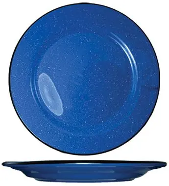 International Tableware Campfire Stoneware Blue Bright White Speckles Plate 10-1/4", Blue White Speckles and Midnight...