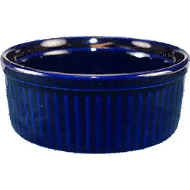 International Tableware Cancun Bakeware Stoneware Cobalt Cobalt Fluted Ramekin (6oz), Cobalt Blue, Quantity: 36 pieces, RA...