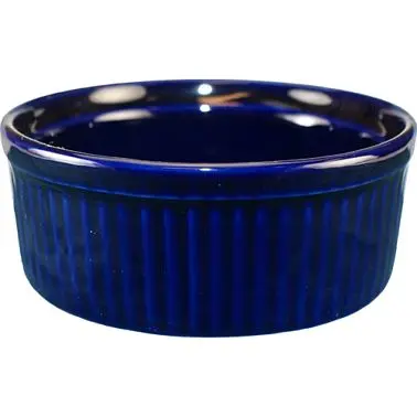 International Tableware Cancun Bakeware Stoneware Cobalt Blue Fluted Ramekin (8oz), Cobalt Blue, Quantity: 36 pieces, RAMF...