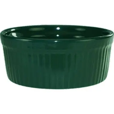 International Tableware Cancun Bakeware Stoneware Sage Fluted Ramekin (6oz), Green, Quantity: 36 pieces, RAMF-8-G